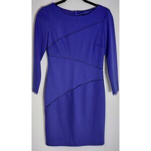 julia jordan Blue Sheath Dress Size Solid Long Sleeve/See measurements